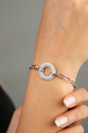 Heliophilia Silver Pulsera de Metal Plata con Circonita CBL9344